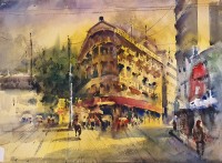 Farrukh Naseem, 22 x 30 Inch, Watercolor On Paper, Cityscape Painting,AC-FN-105